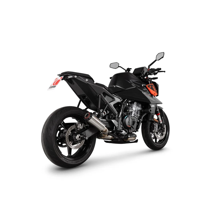 PKT96SEO - Scorpion Red Power Slip-On Stainless Steel For KTM 990 Duke 2024-2025