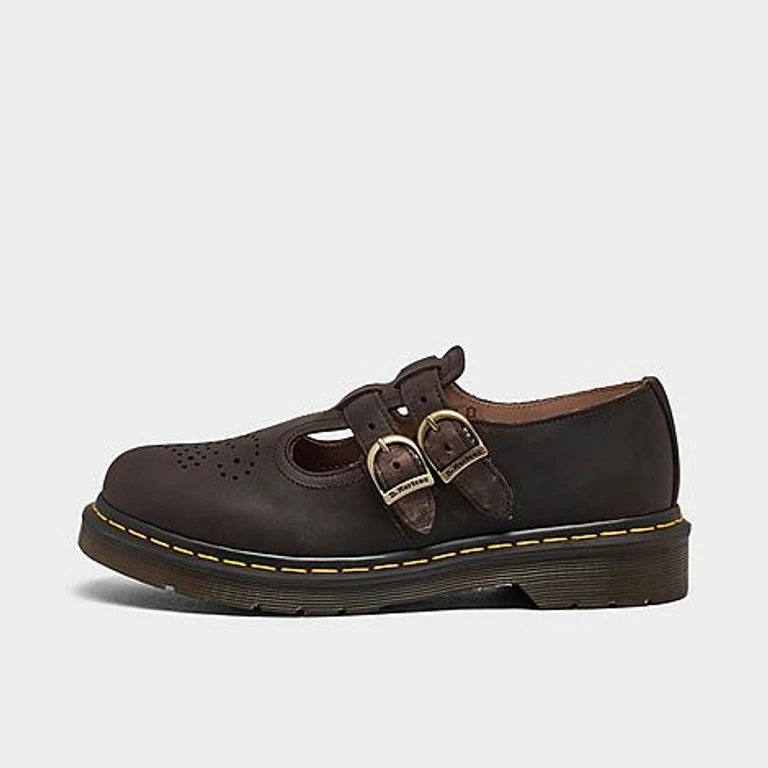 Women's 8065 Mary Jane Smooth Leather Casual Shoes in Dark Brown Size: 5.0