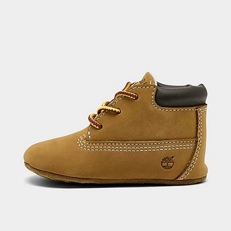 Timberland Girls' Infant Crib Booties and Hat Set in Wheat Size: 1.0