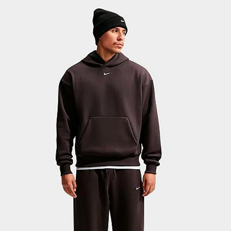 Nike Men's Solo Swoosh Pullover Hoodie in velvet brown/sail Size: XS