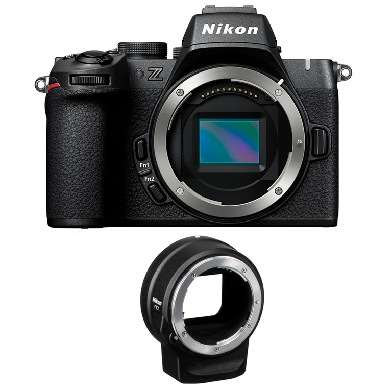 Z50 II Mirrorless Camera Body with FTZ II mount adapter
