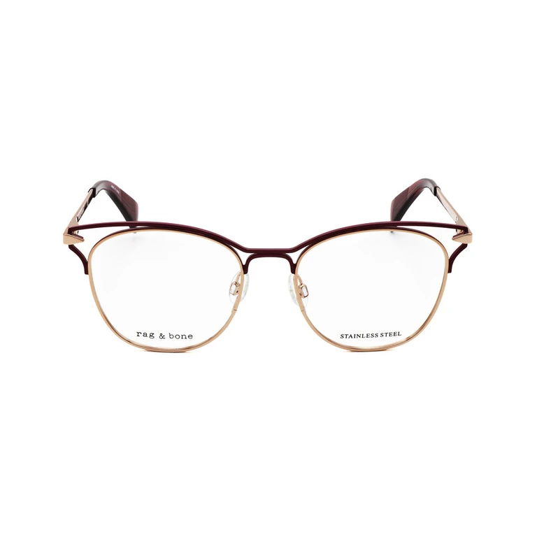 Ladies Gold Tone Rectangular Eyeglass Frames RNB3019