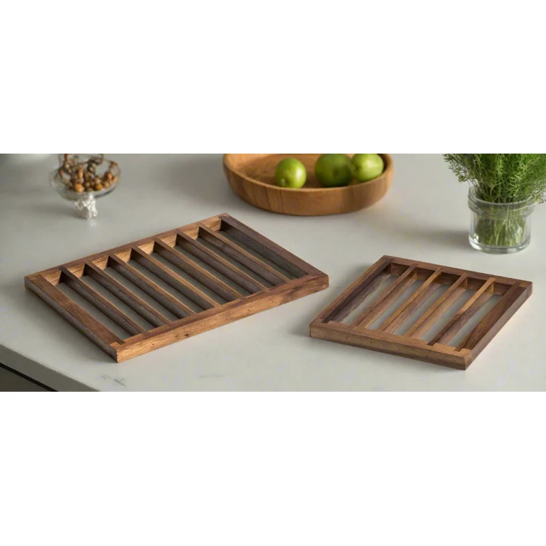 Acacia Wood Trivets - Set of 2