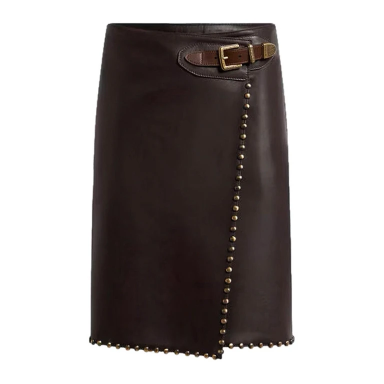 Jupe En Cuir - Marron (WROE0018AP126M0540)