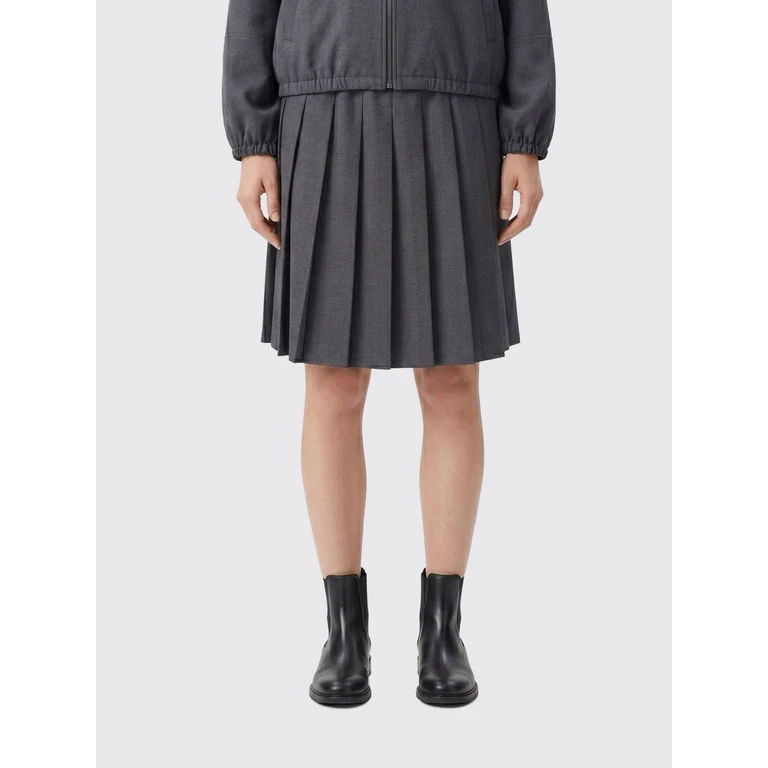 FABIANA FILIPPI High-Waisted Pleated Wool-Blend Mini Skirt (GND216F345D985VR2)