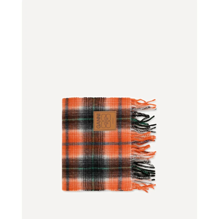 Checked wool Scarf Female UNI