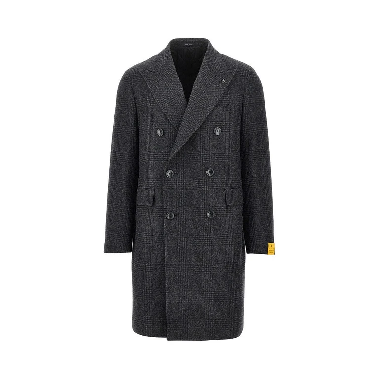Prince of Wales wool double-breasted coat Man 48