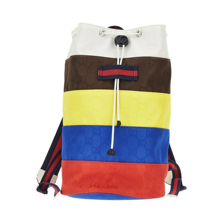 Multicoloured GG nylon backpack - KIDS Kids One Size
