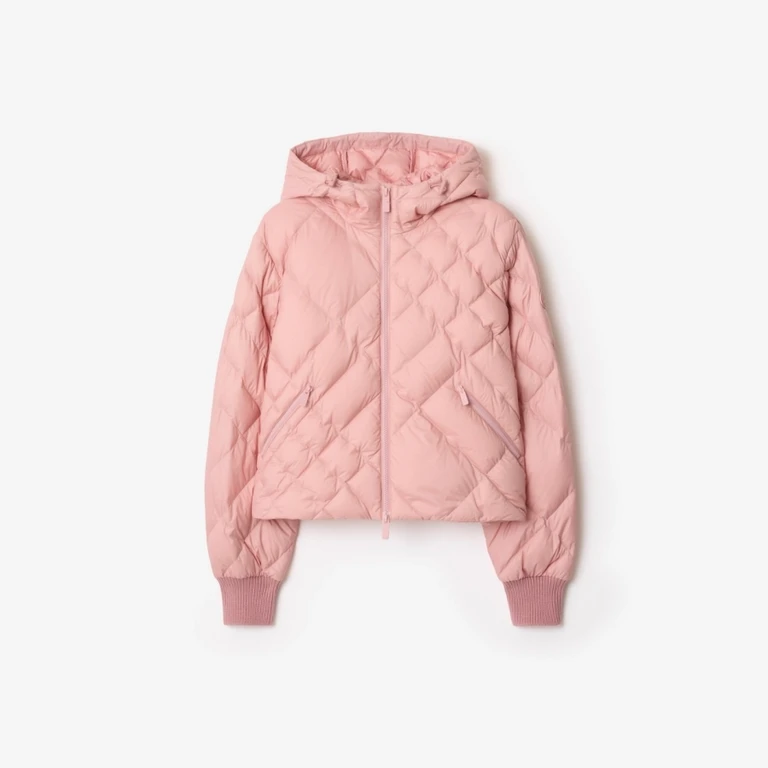 Check-stitch Nylon Delley Puffer Jacket