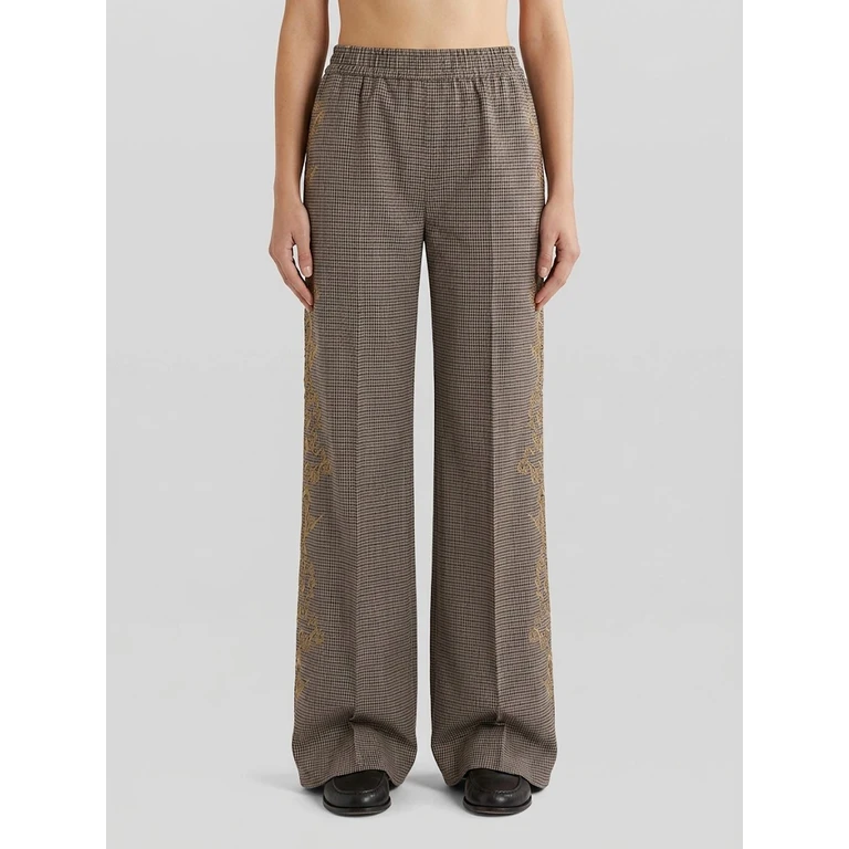 Pantalon barrel en coton Twinset avec ceinture