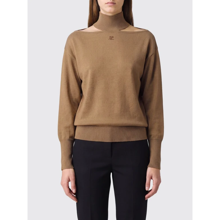 Merino Wool Turtleneck Jumper with Cut-Out Detail and Tonal Logo (326MPU281FI00851091)