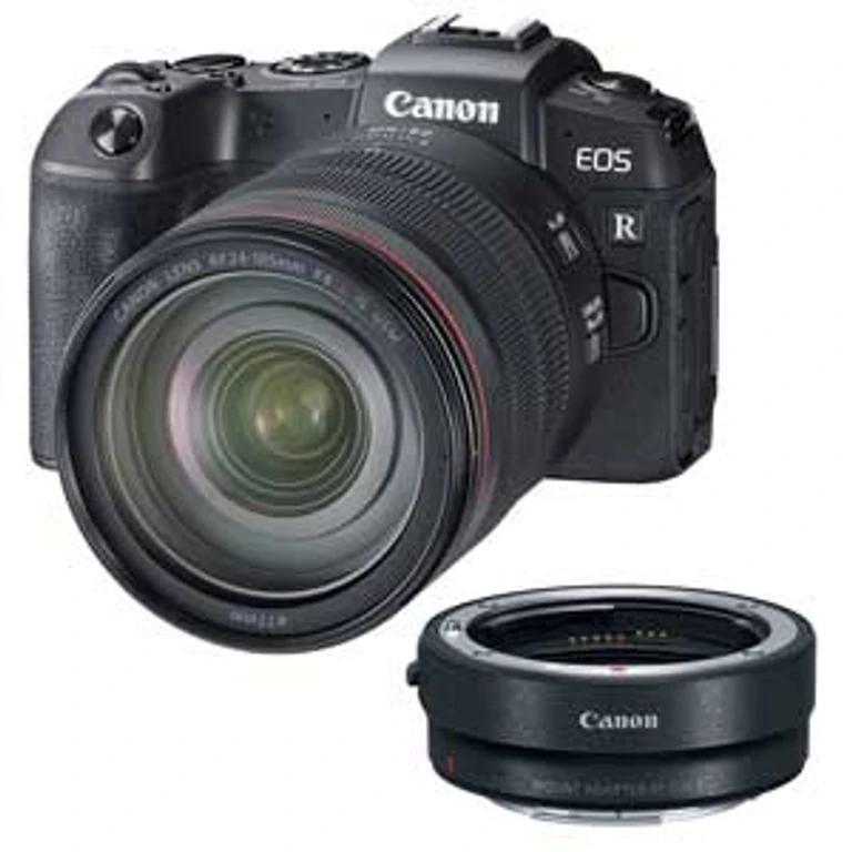 EOS RP Mirrorless Camera with RF 24-105mm f/4L IS Lens with EF-EOS R mount adapter