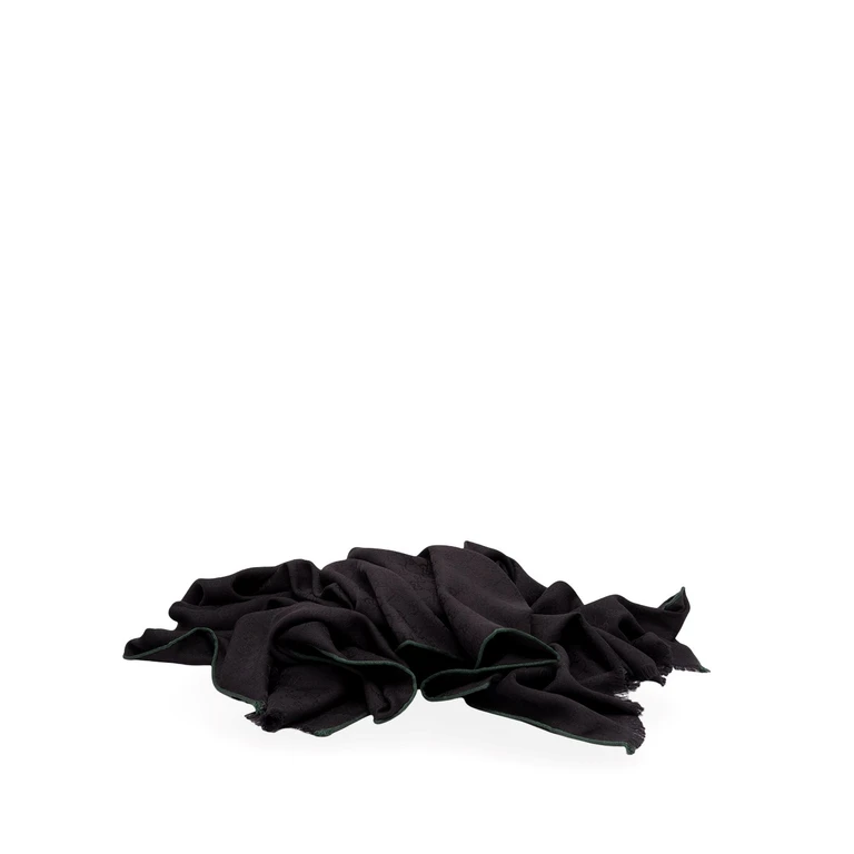 Gg Wool Silk Jacquard Stole