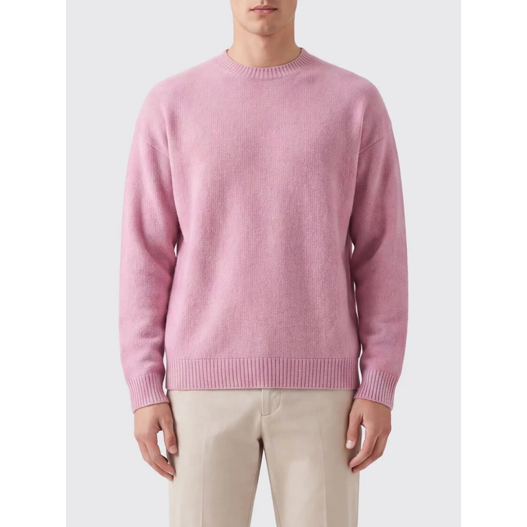 Cashmere and Silk Crewneck Jumper with Dropped Shoulders (F6LAMAKN060042)