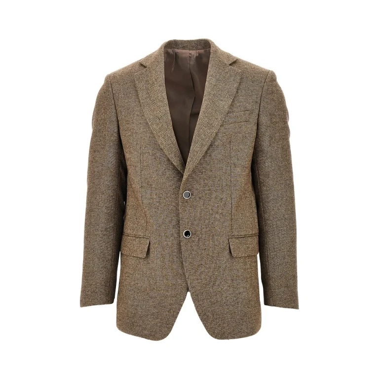 Wool-blend single-breasted jacket Man 48