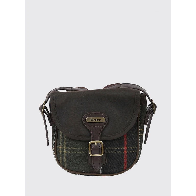 Tartan Wool Mini Crossbody Bag with Flap and Buckle (LBA0544TN11)