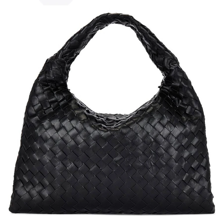 Small Intrecciato Leather Hop Bag