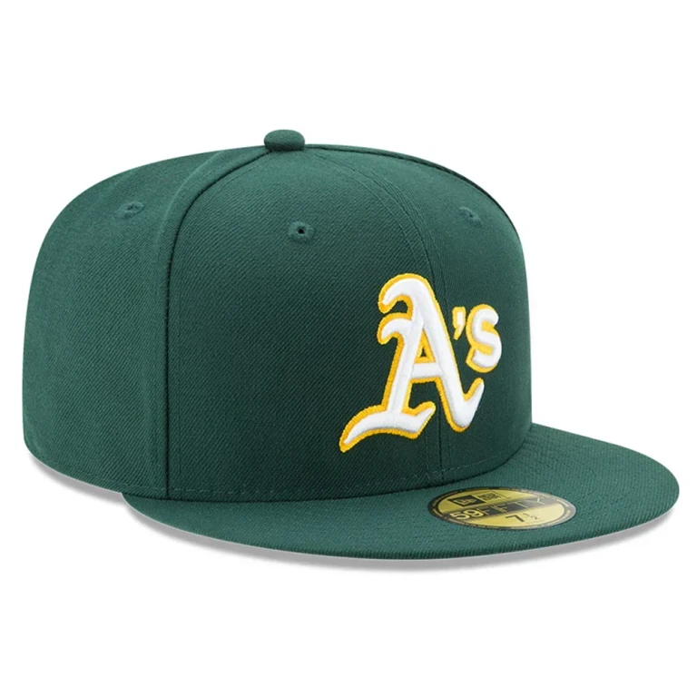 59FIFTY Oakland Athletics 2017 Authentic Collection On-Field Road Men's Hat - Kelly Green/Yellow