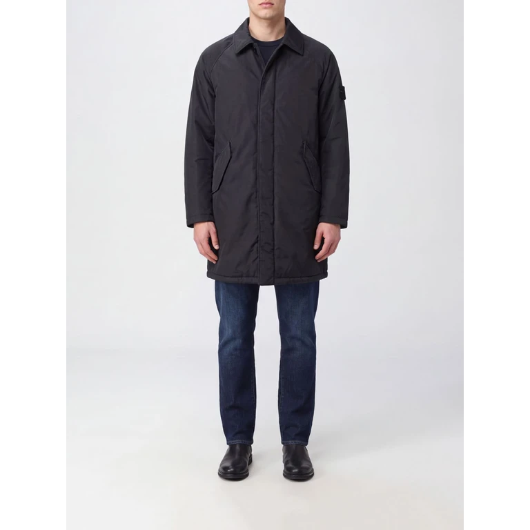 Single-Breasted Knee-Length Trench Coat in Nylon with Logo Patch (7100002S0A26V0029)