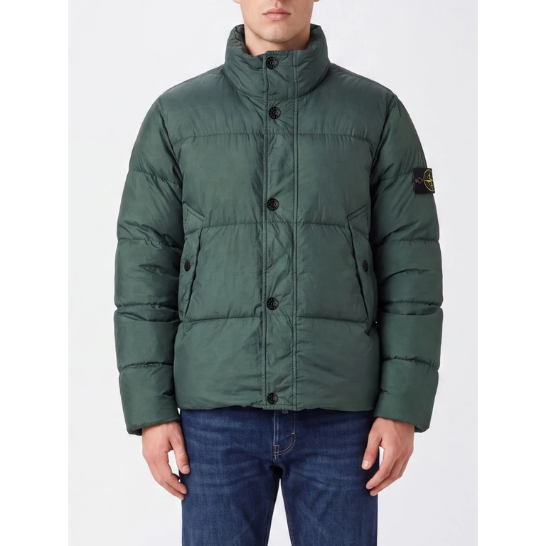 Short Quilted Water-Repellent Nylon Down Jacket with Logo (4100109S0A23V005T)