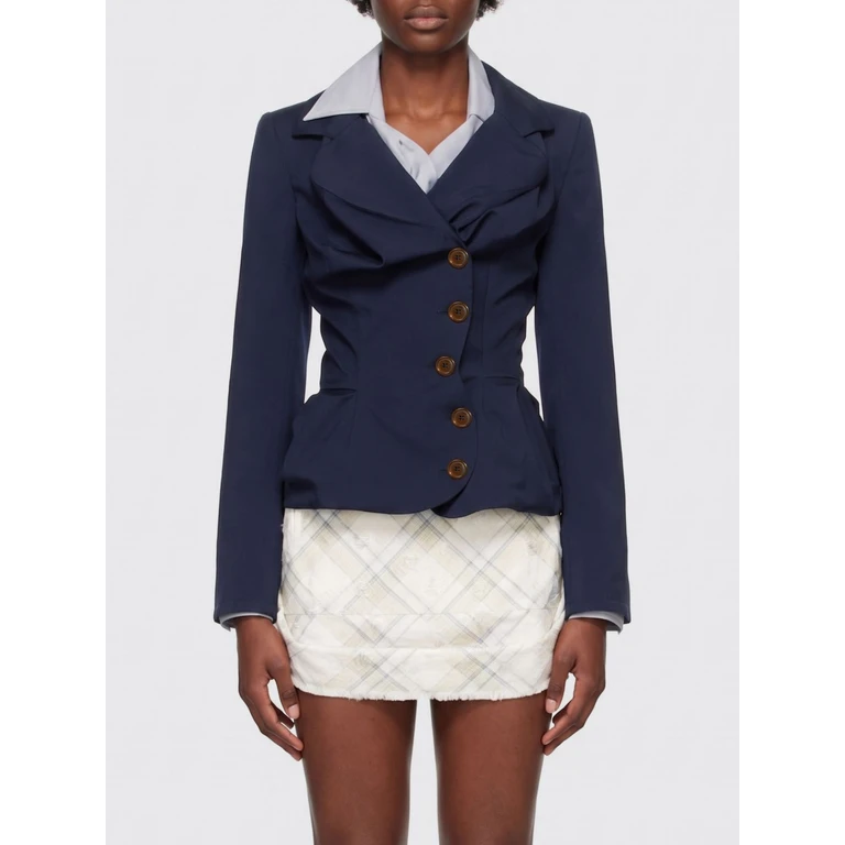 Blazer Croisé en Pure Laine Vierge