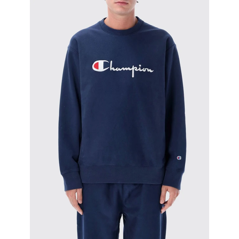 Crewneck Cotton Sweatshirt with Contrast Logo and Dropped Shoulders (222569BS558)