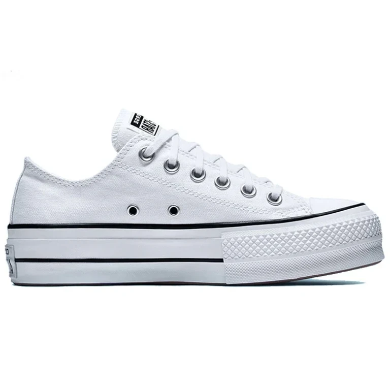 Chuck Taylor All Star Lift Women's Platform Low-Top Sneakers - White/Black Canvas