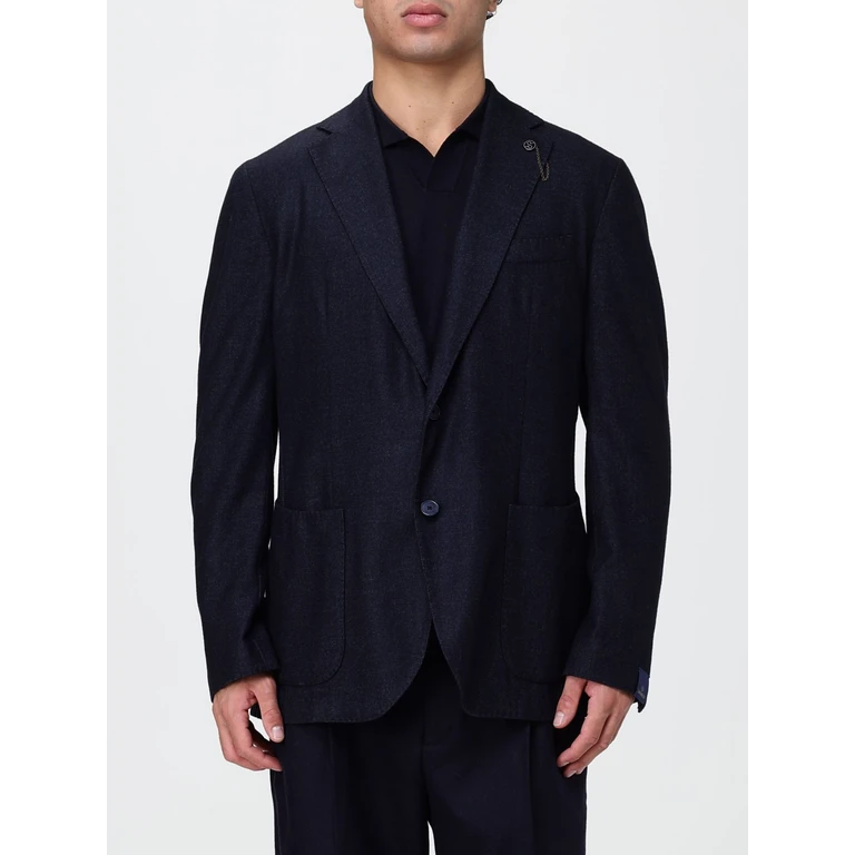 Single-Breasted Wool Blend Blazer with Patch Pockets (TL2938GL7297MFBTP79B)