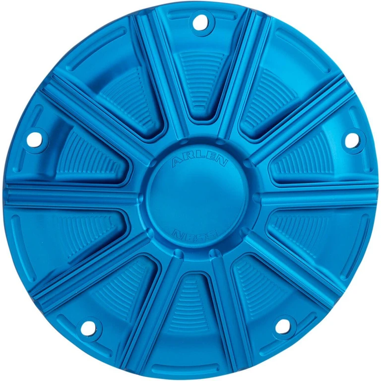 700-019 - Arlen Ness 10-Gauge Derby Cover For Harley Davidson FLD 1690 2012-2013 - Blue Anodized