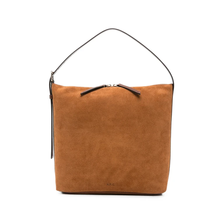 A. P.C. Vera Suede Shoulder Bag with Zip Closure and Adjustable Handle (F61902PXCALLAW)