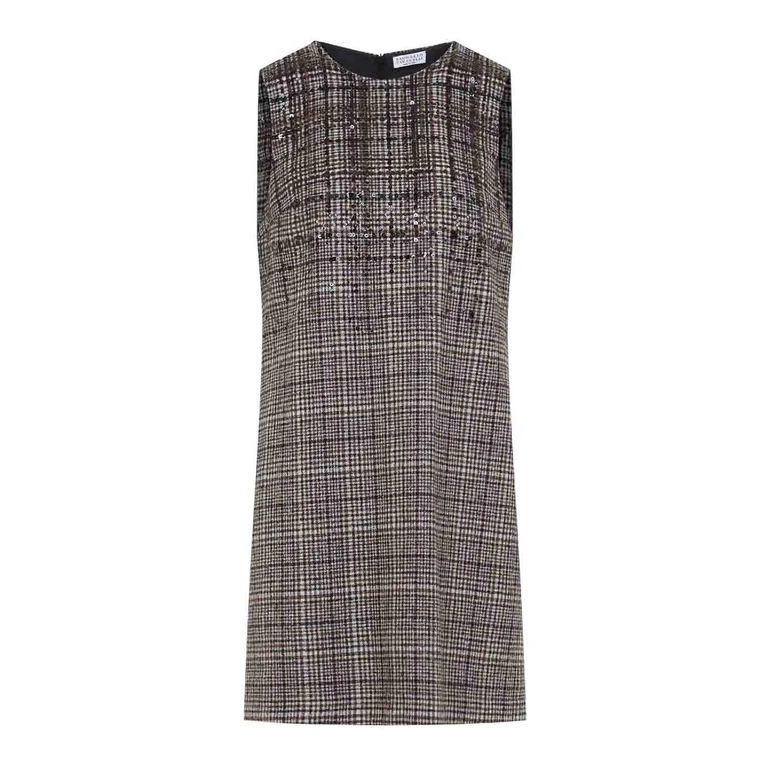 Kurzes Kleid - Beige