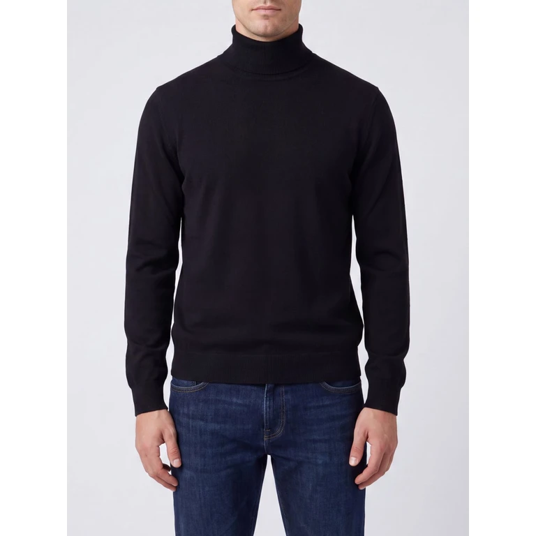 Virgin Wool Long-Sleeved Turtleneck Jumper (B2P27814W9113777)