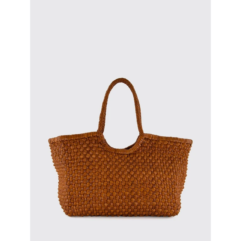 Large Nantucket Tote Bag in Hand-Woven Buffalo Leather (8977TAN)