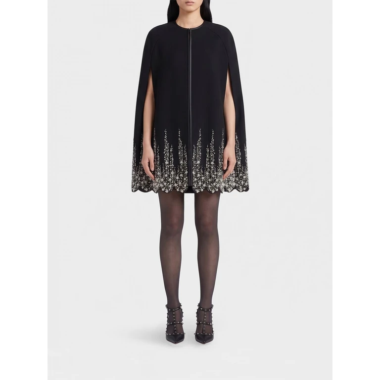 Bead-Embellished Wool Mini Cocktail Dress (CG4YA6JANUD)