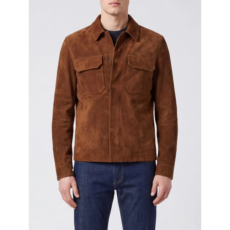 Blouson En Cuir - Marron (LJS032LMS038ECL)