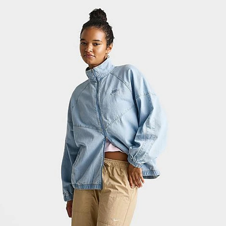 Women's Windrunner Oversized Denim Jacket in Light Armory Blue/Work Blue Size: XS