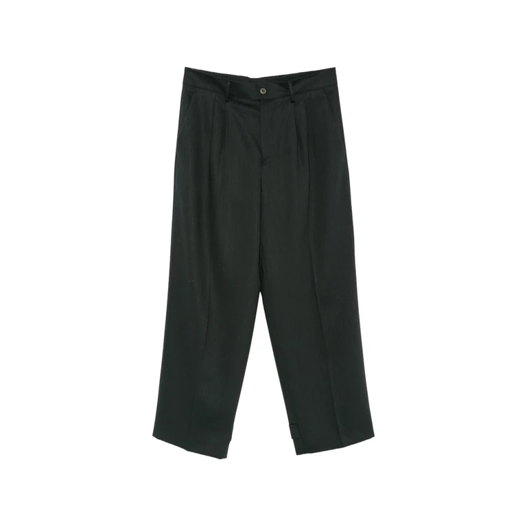 Pleated Button-cuff Trousers