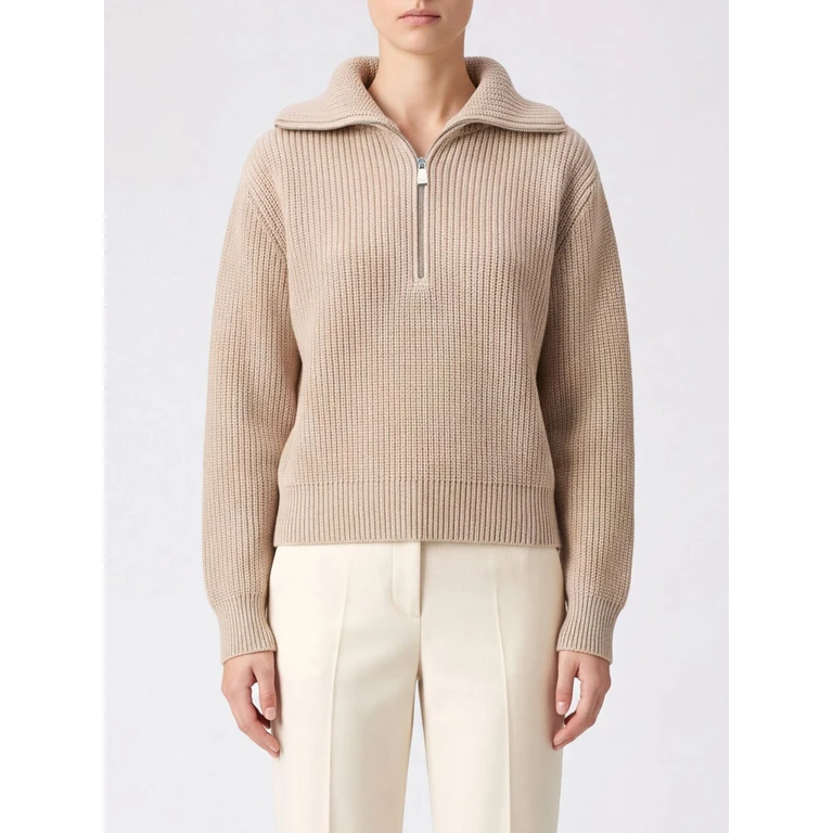 Half-Zip Sailor Collar Jumper in Pure Cashmere (DXD057F1A02E3638)