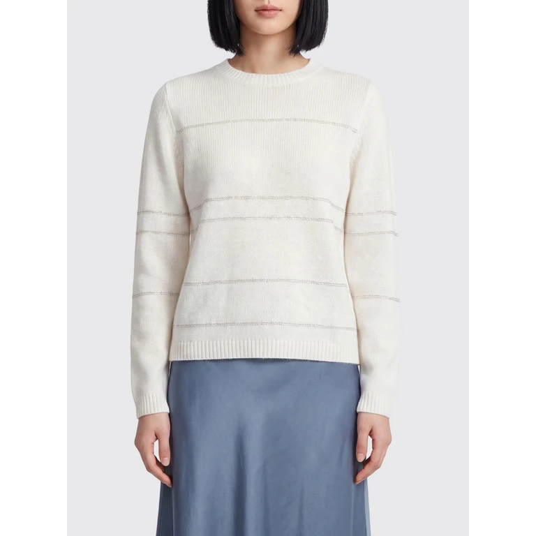 Striped Crewneck Jumper in Wool and Mohair Blend (MAD226F438M47725)