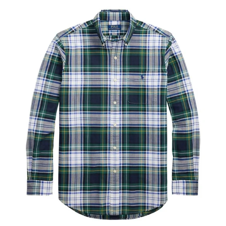 Custom Fit Plaid Oxford Shirt