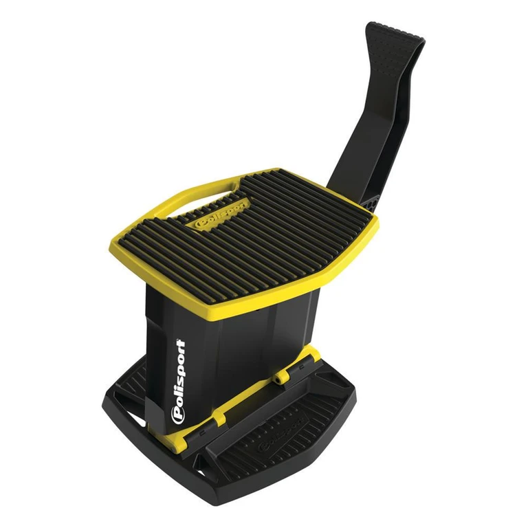 Foldable Pit Lift Jack Up Paddock Stand - Black/ Yellow