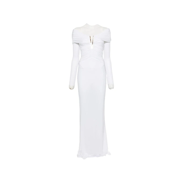 Off-the-shoulder Ruched Maxi Dress