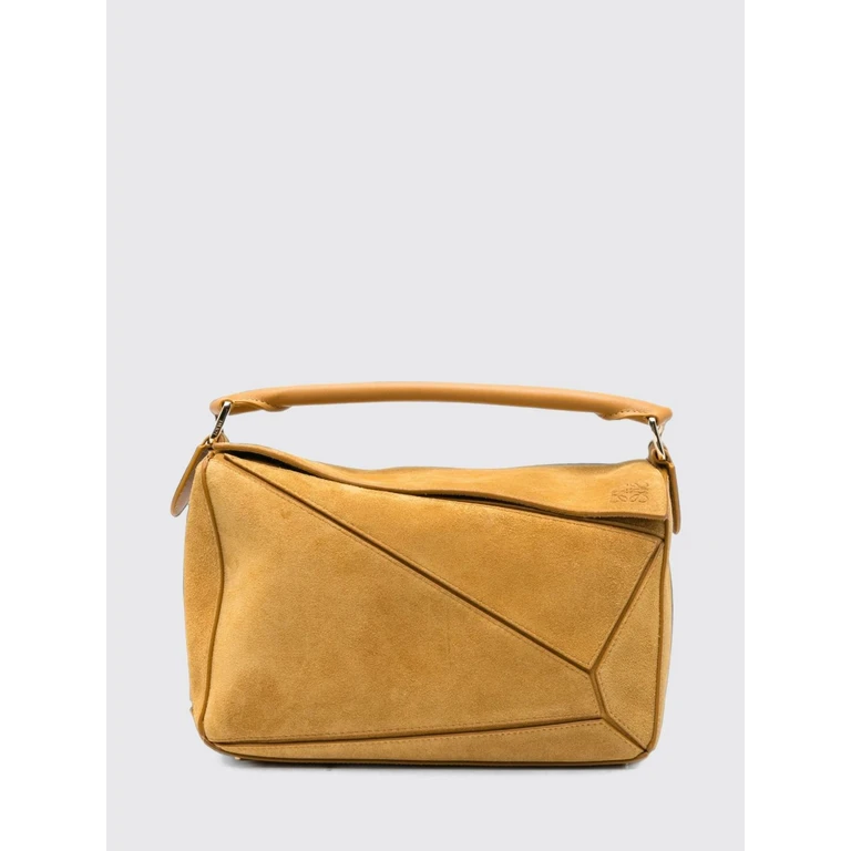 Sac à main Featherlight Puzzle en daim avec poignée tubulaire