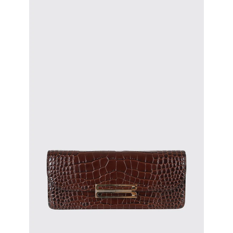 Dorian Croc-Effect Calfskin Shoulder Bag (B326AAC007573ABROWN)