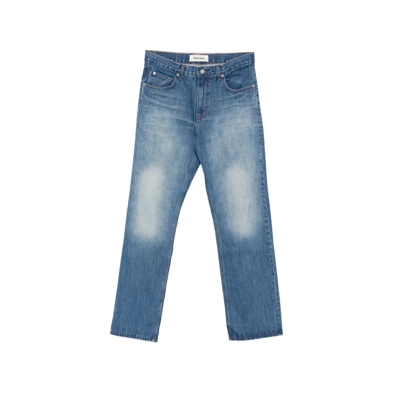 Faded Straight-leg Jeans