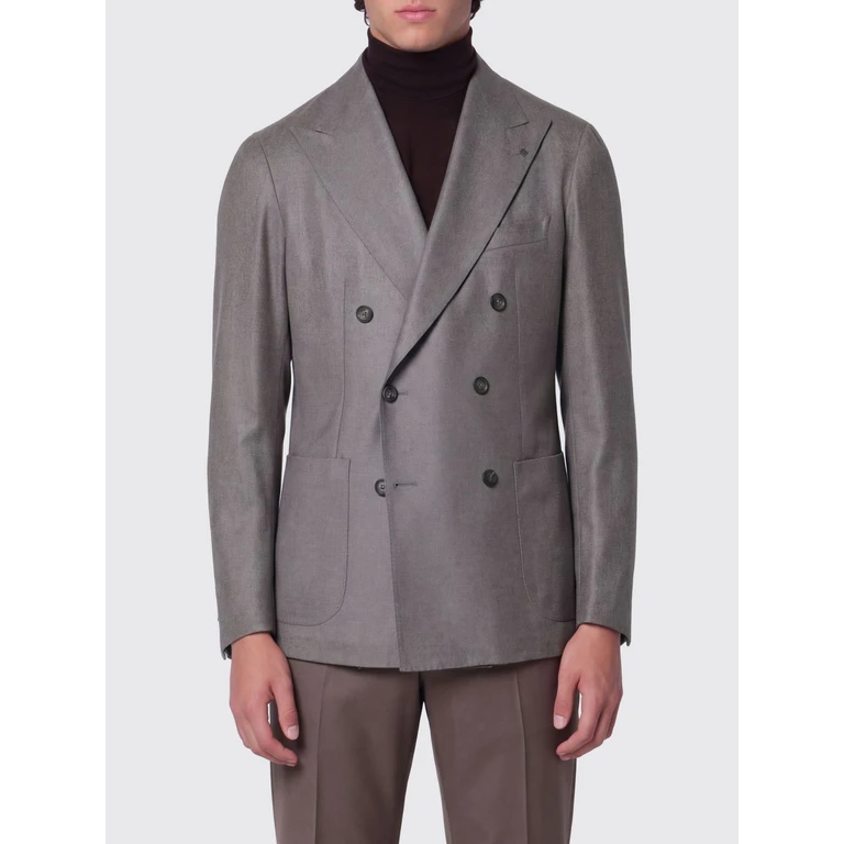 Double-Breasted Wool and Cashmere Blazer with Peak Lapels (1SMC20K010021G1085)