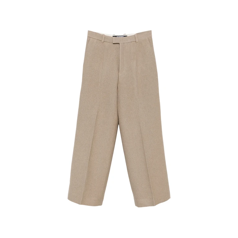 Pressed-crease Wide-leg Trousers