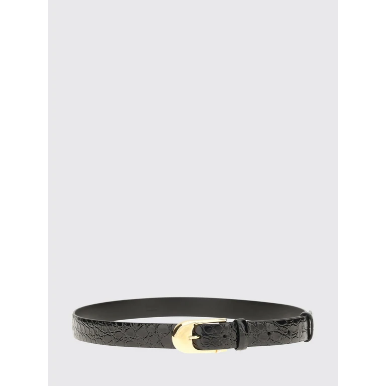 Cowhide Leather Belt with 18kt Gold-Plated Buckle (101051076200)