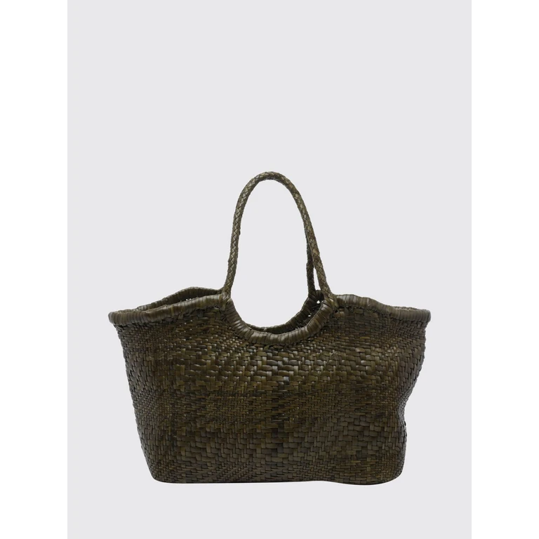 Nantucket Woven Leather Tote Bag with Double Handle (8823KHAKI)