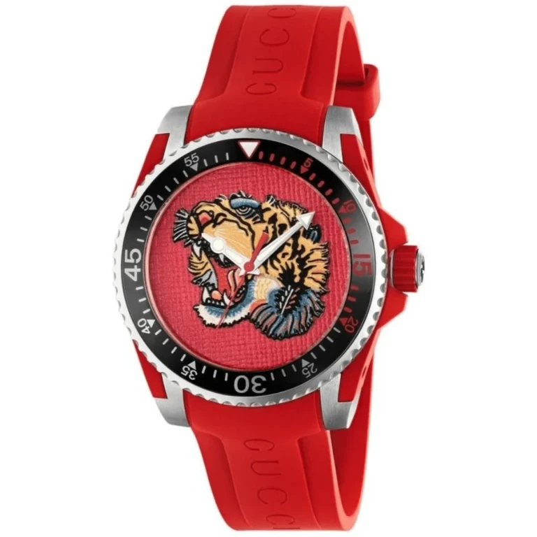 YA136315 Dive Embroidery Tiger Red Dial Men's Watch